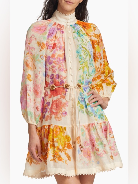 Zimmermann Dresses & Skirts - NWT $795 Zimmermann Raie Lantern Minidress
Size AU OP, US 2P